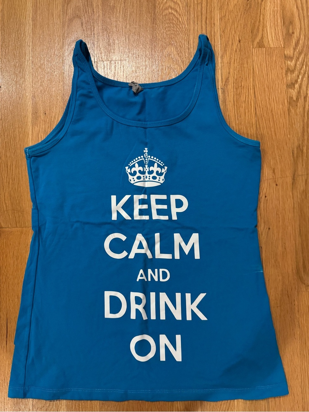 Next Level Apparel Teal Tank with White Graphic